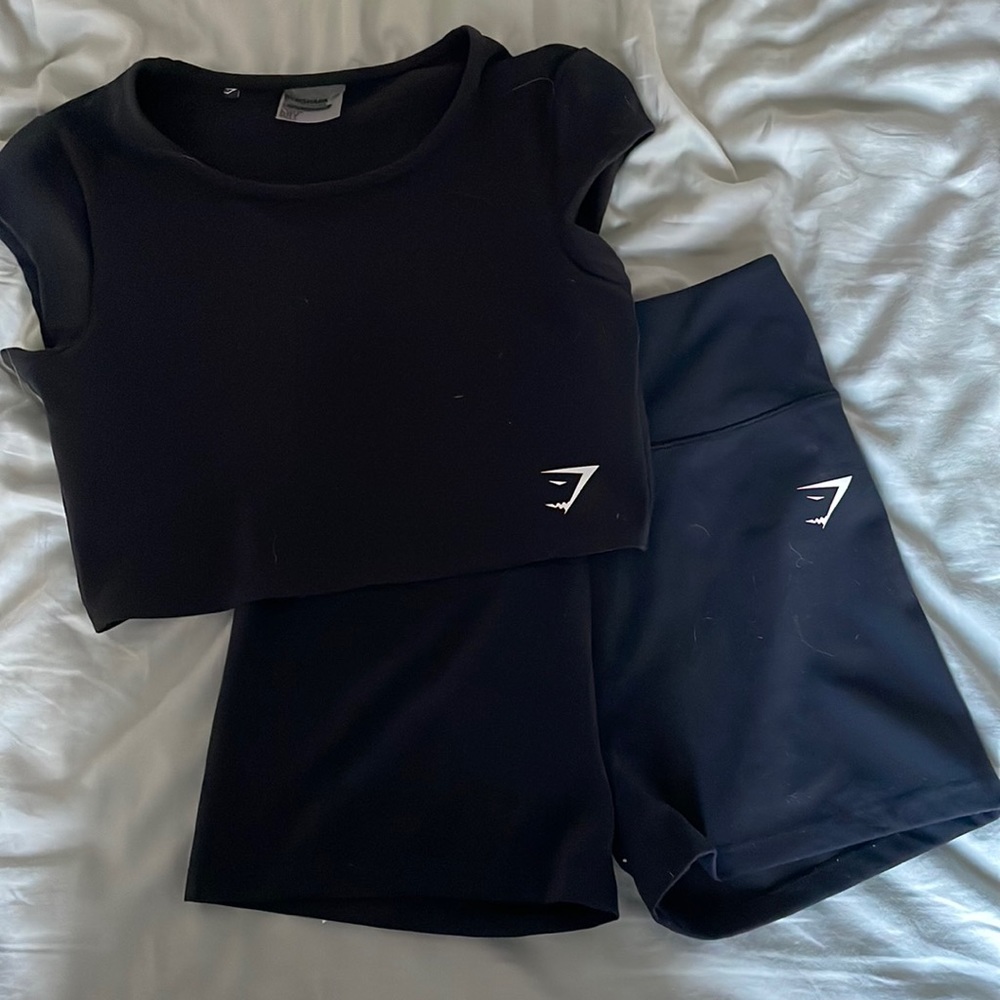 Matching Black Gymshark set